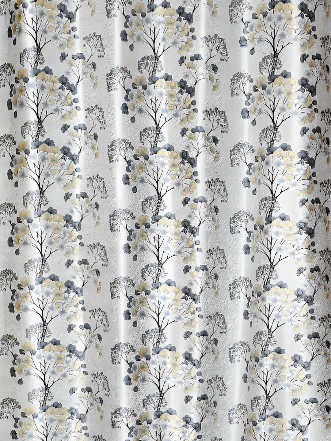 

Galaxy Home Decor Grey Set of 3 Floral Room Darkening Window Curtain