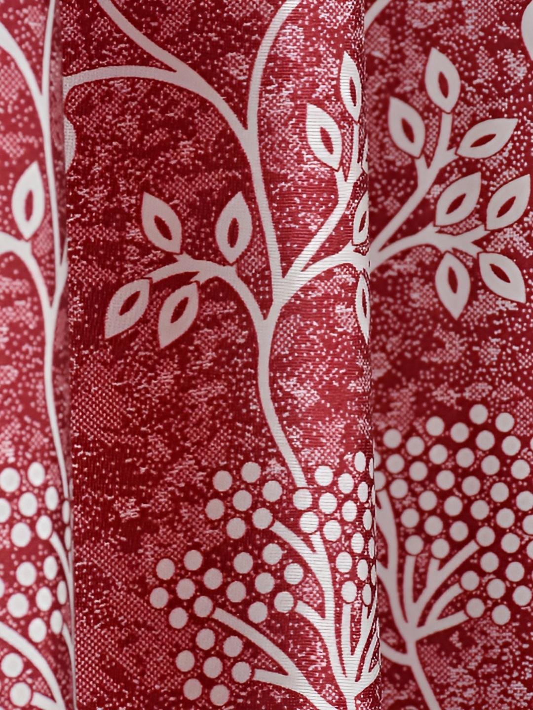 

Galaxy Home Decor Maroon Set of 3 Floral Room Darkening Door Curtain
