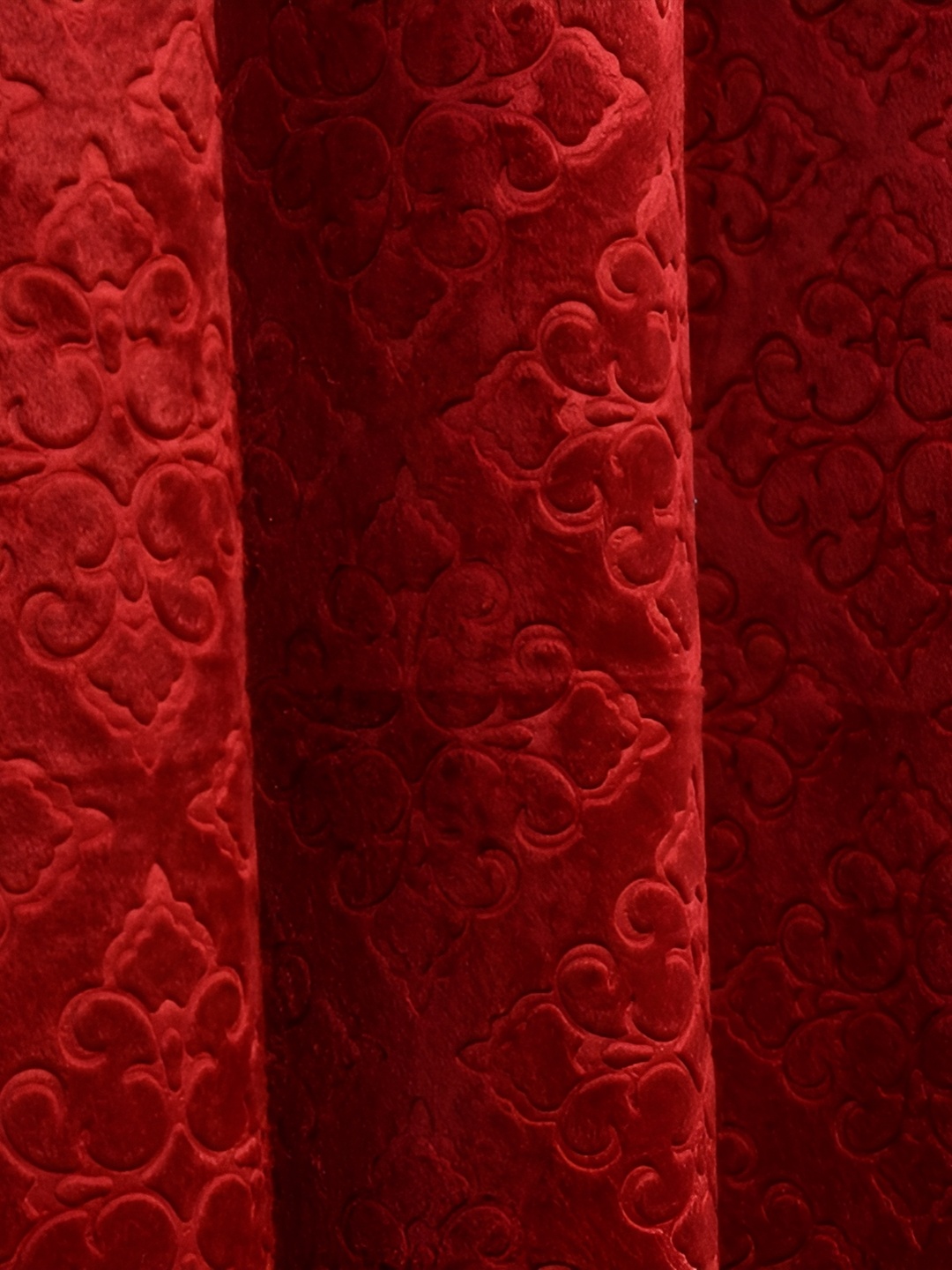 

Galaxy Home Decor Maroon Set of 2 Floral Room Darkening Window Curtain