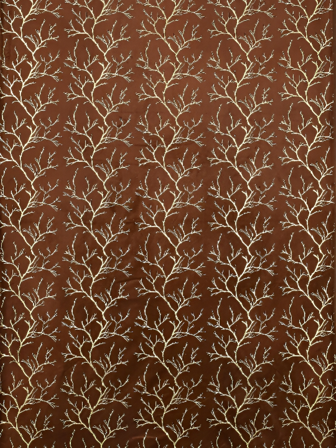 

Galaxy Home Decor Brown Floral Room Darkening Long Door Curtain