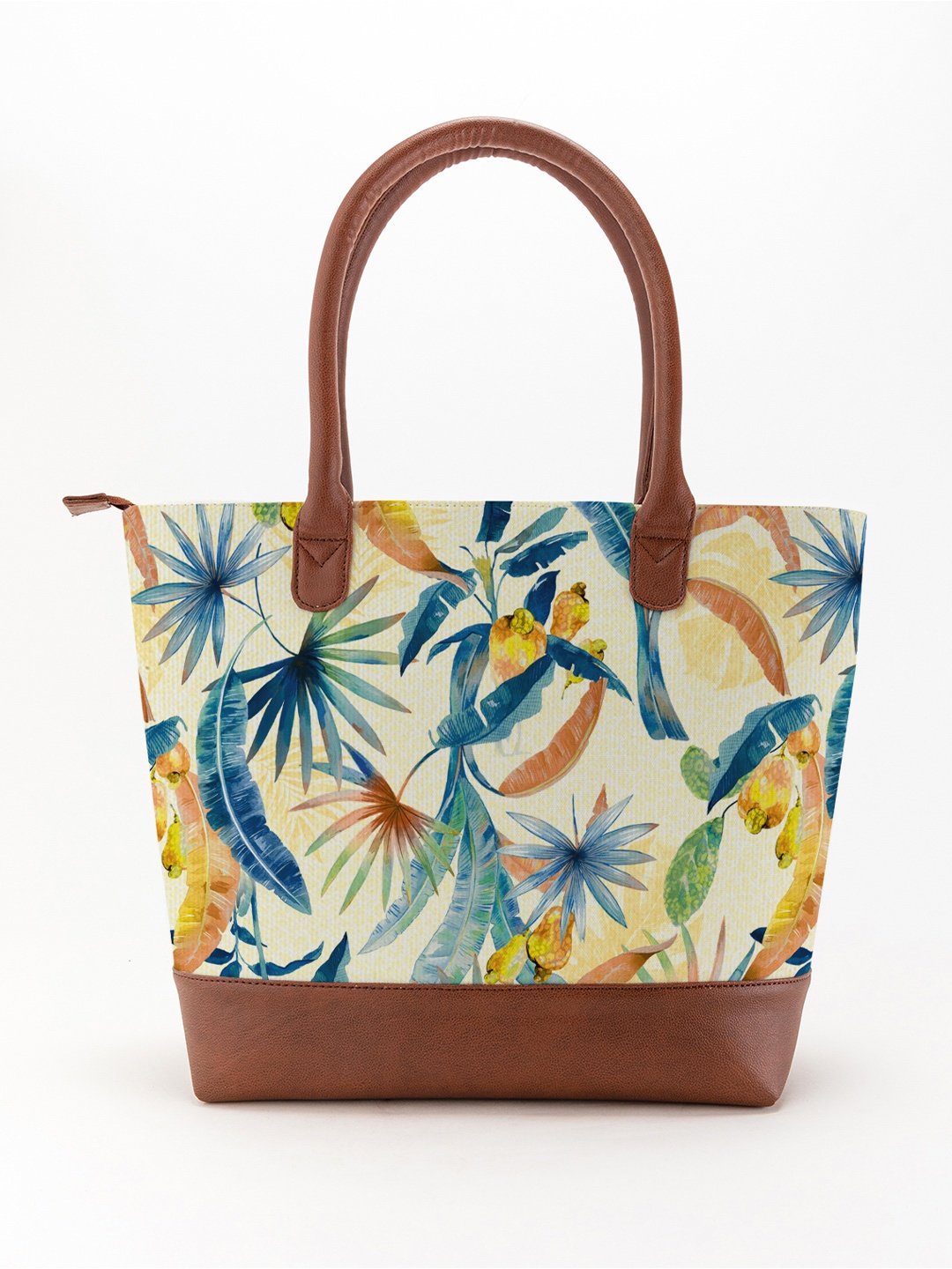 

Kalankit Floral Printed Shopper Tote Bag with Bow Detail, White