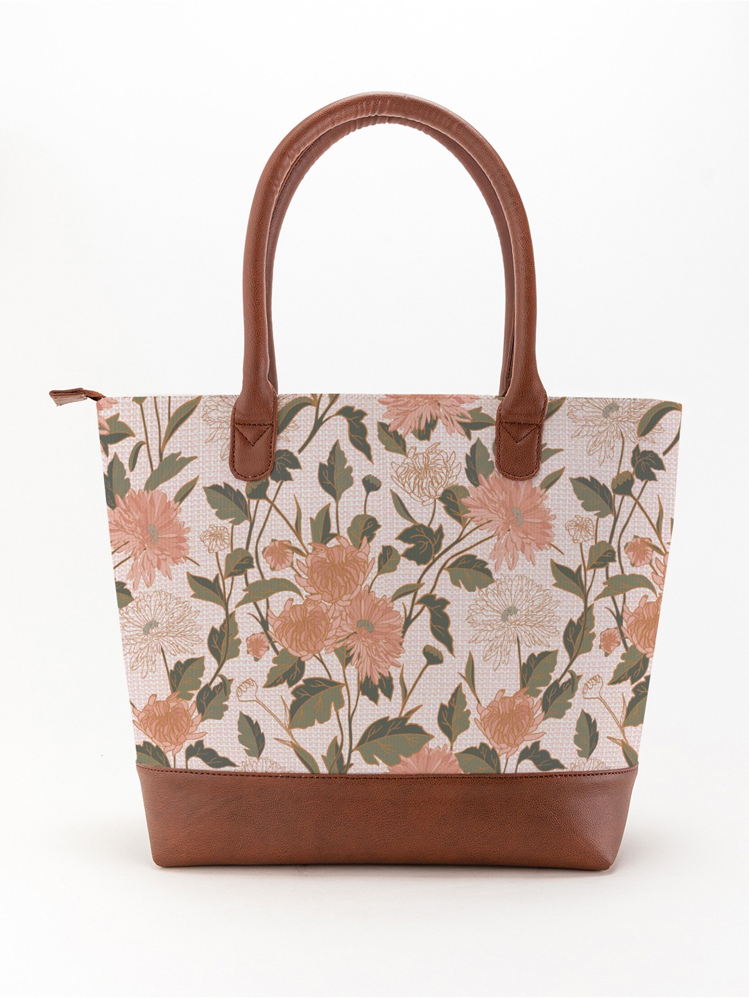 

Kalankit Floral Printed Shopper Shoulder Bag with Tasselled, Beige