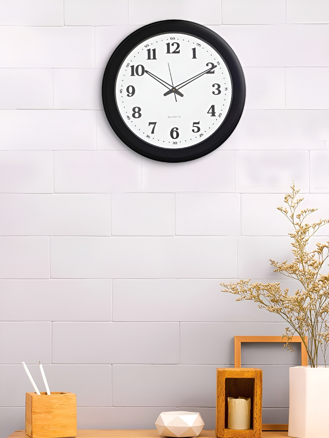 

Craft Smith Black & White Embellished Contemporary Wall Clock