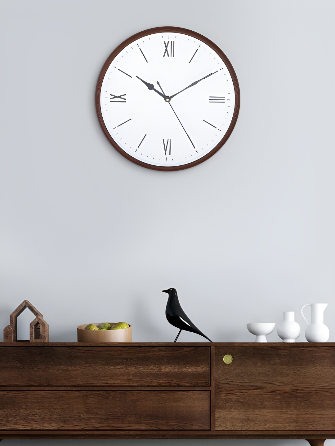 

Craft Smith Brown & White Embellished Traditional Wall Clock