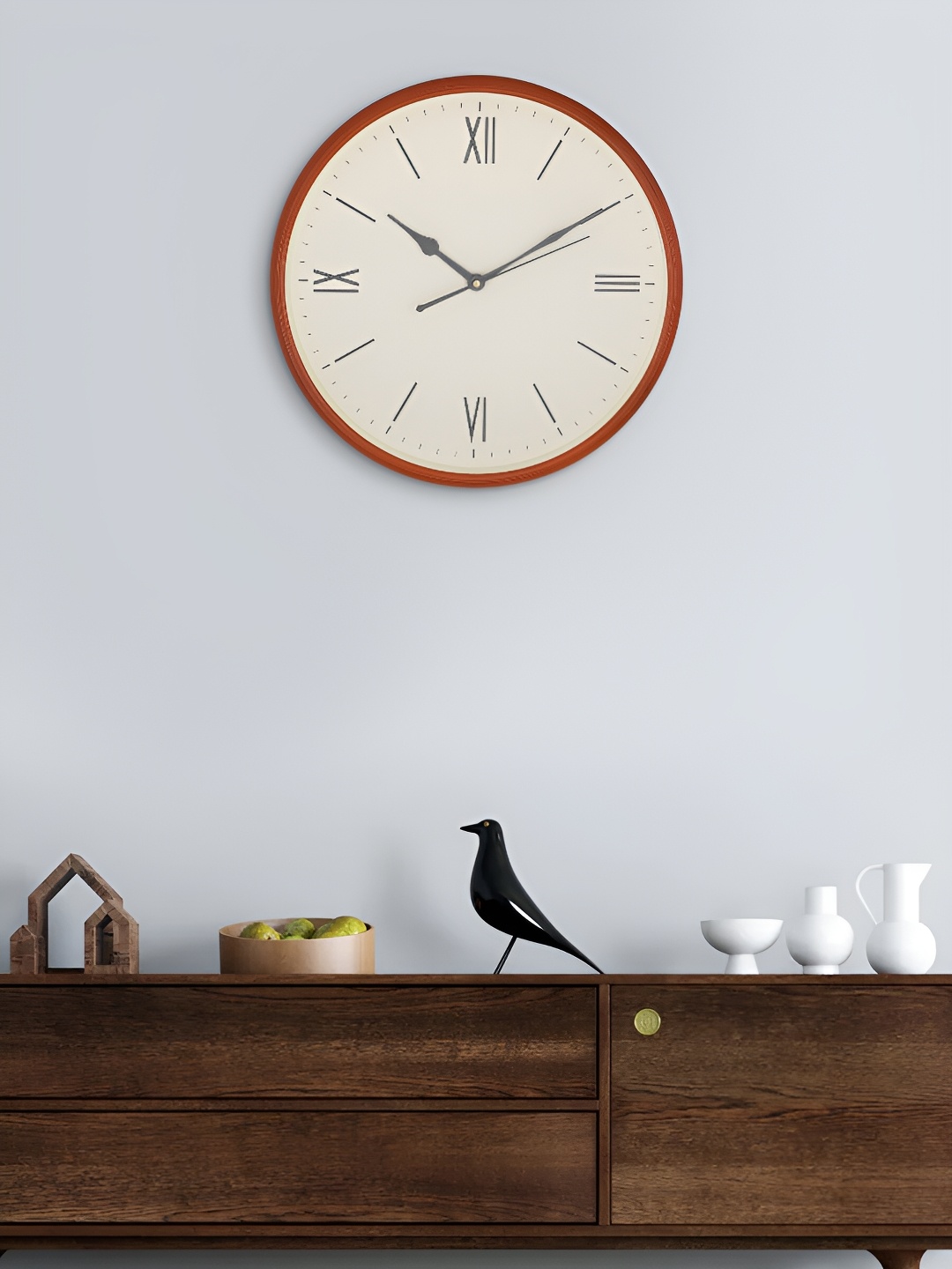 

Craft Smith Brown & White Printed Traditional Wall Clock