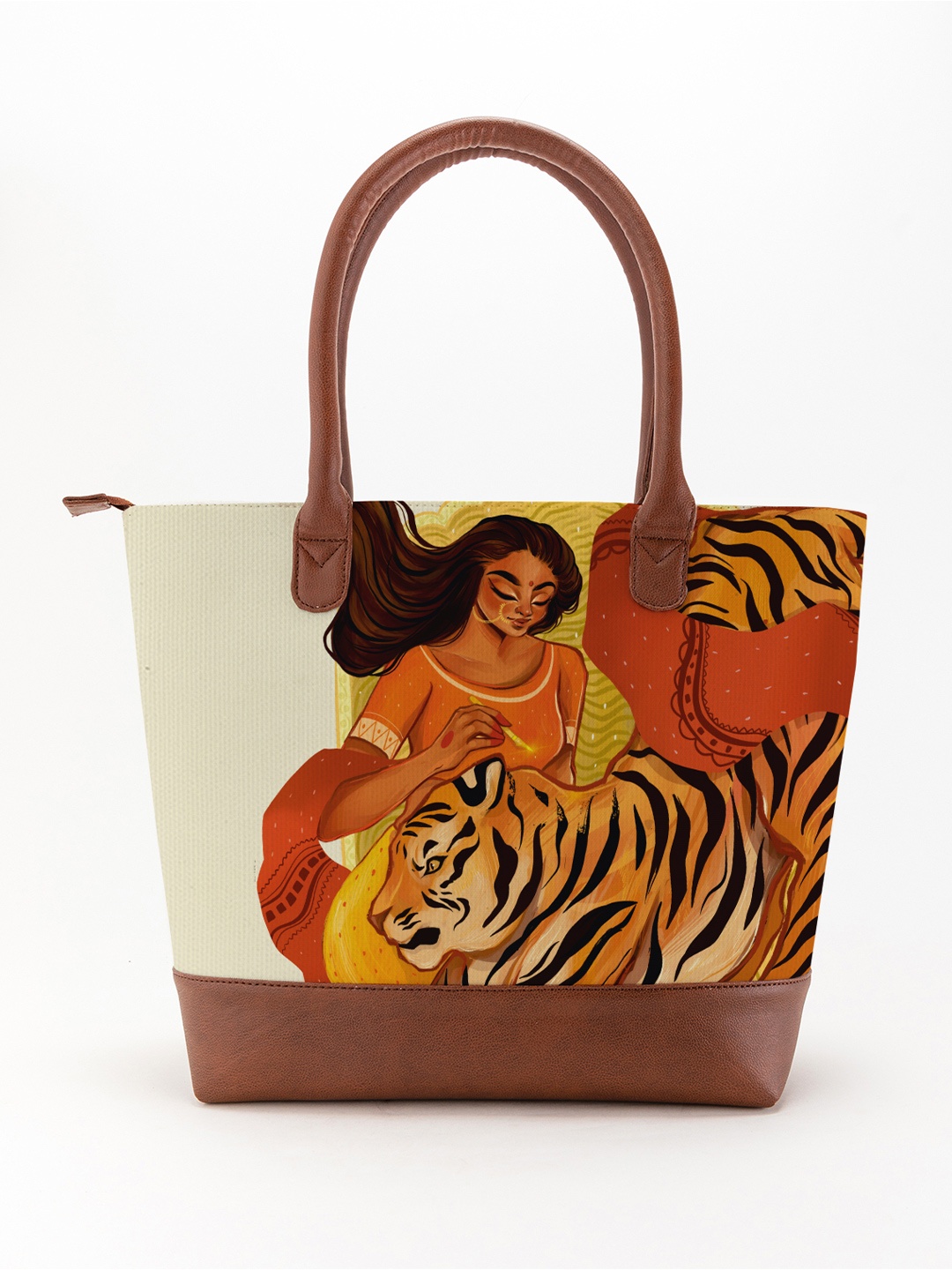

Kalankit Printed Shopper Shoulder Bag with Tasselled, Yellow