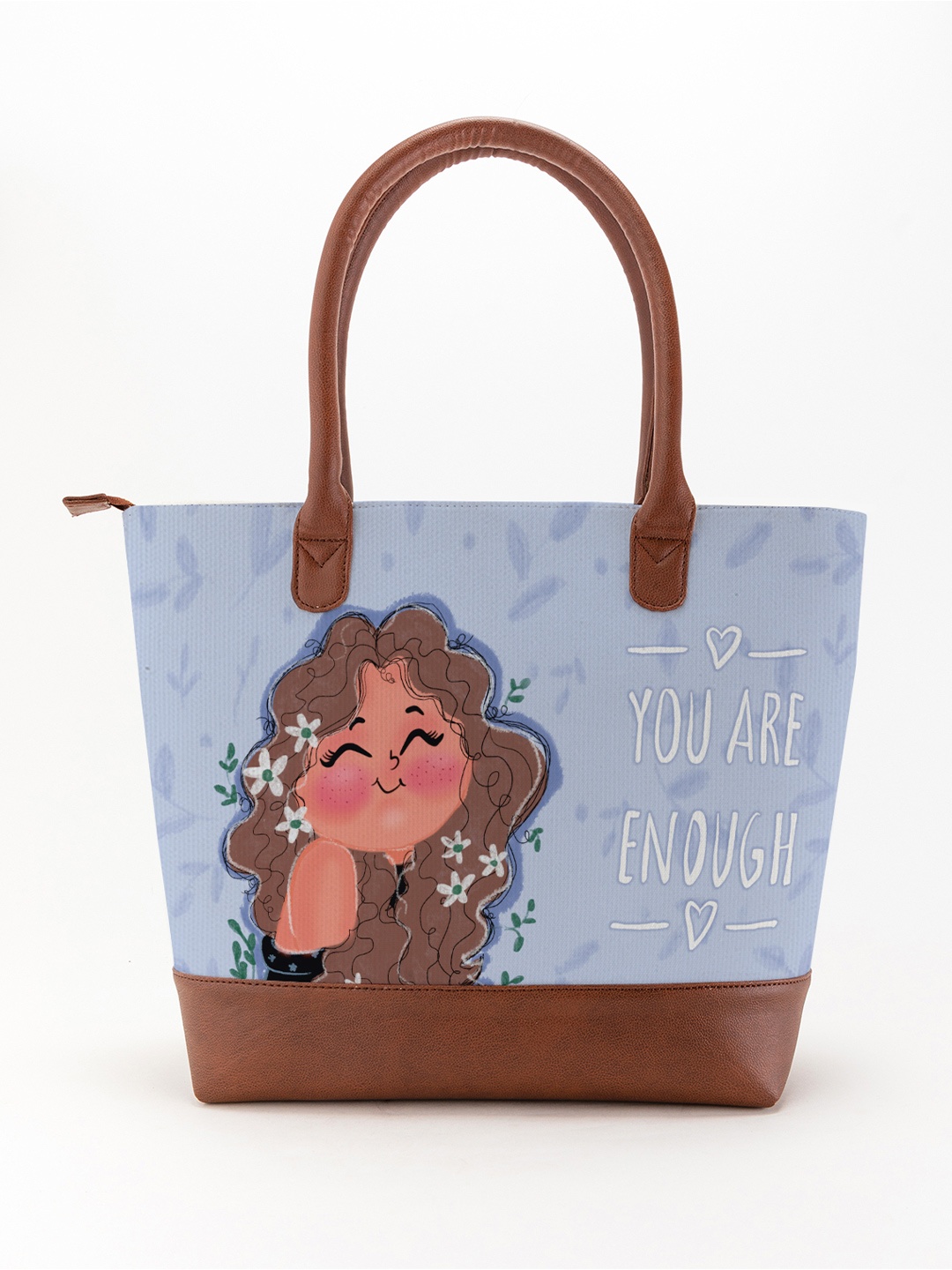 

Kalankit Printed Shopper Shoulder Bag with Bow Detail, Blue