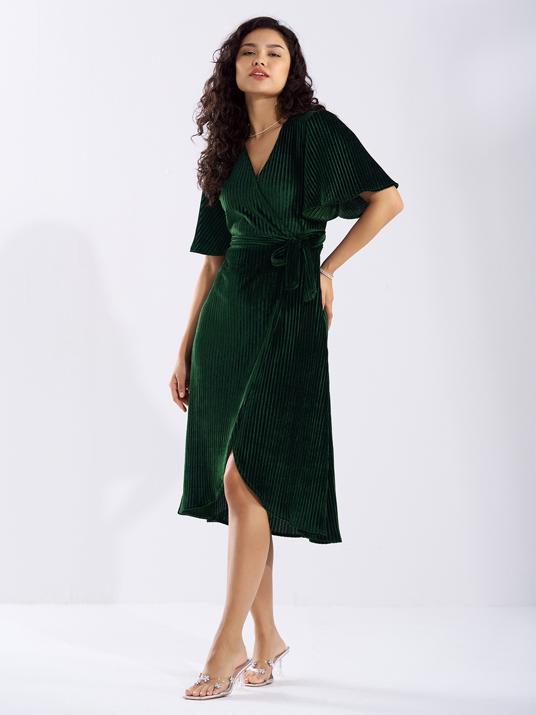 

AASK Velvet Dress, Green