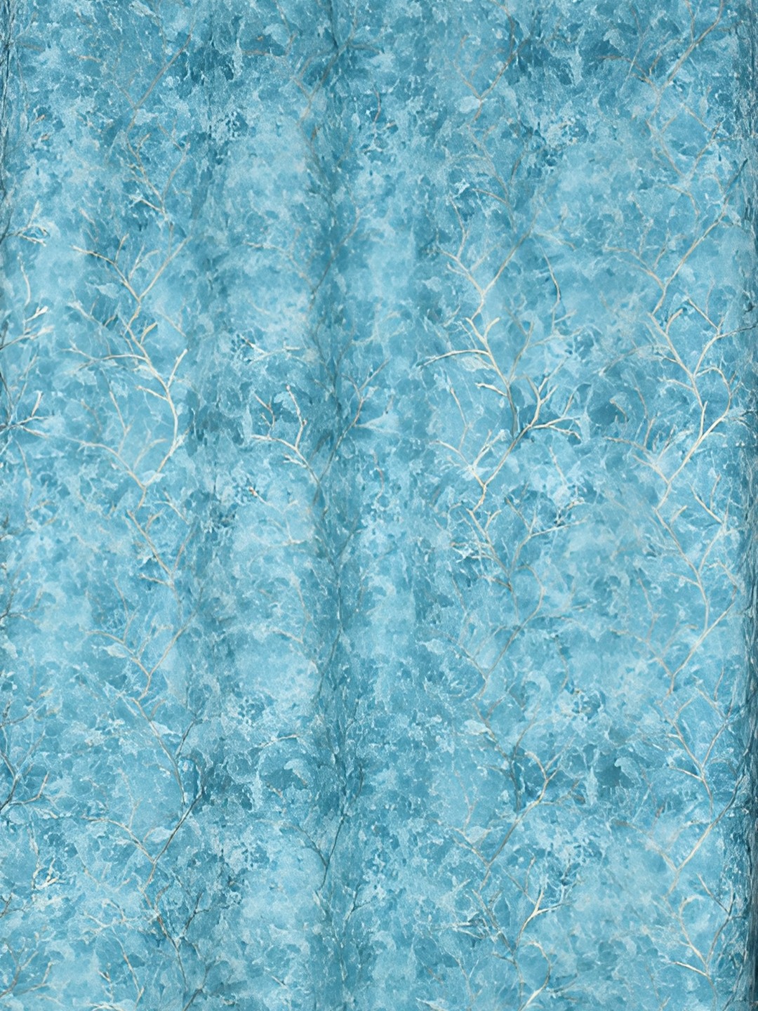 

Galaxy Home Decor Turquoise Blue Floral Room Darkening Long Door Curtain