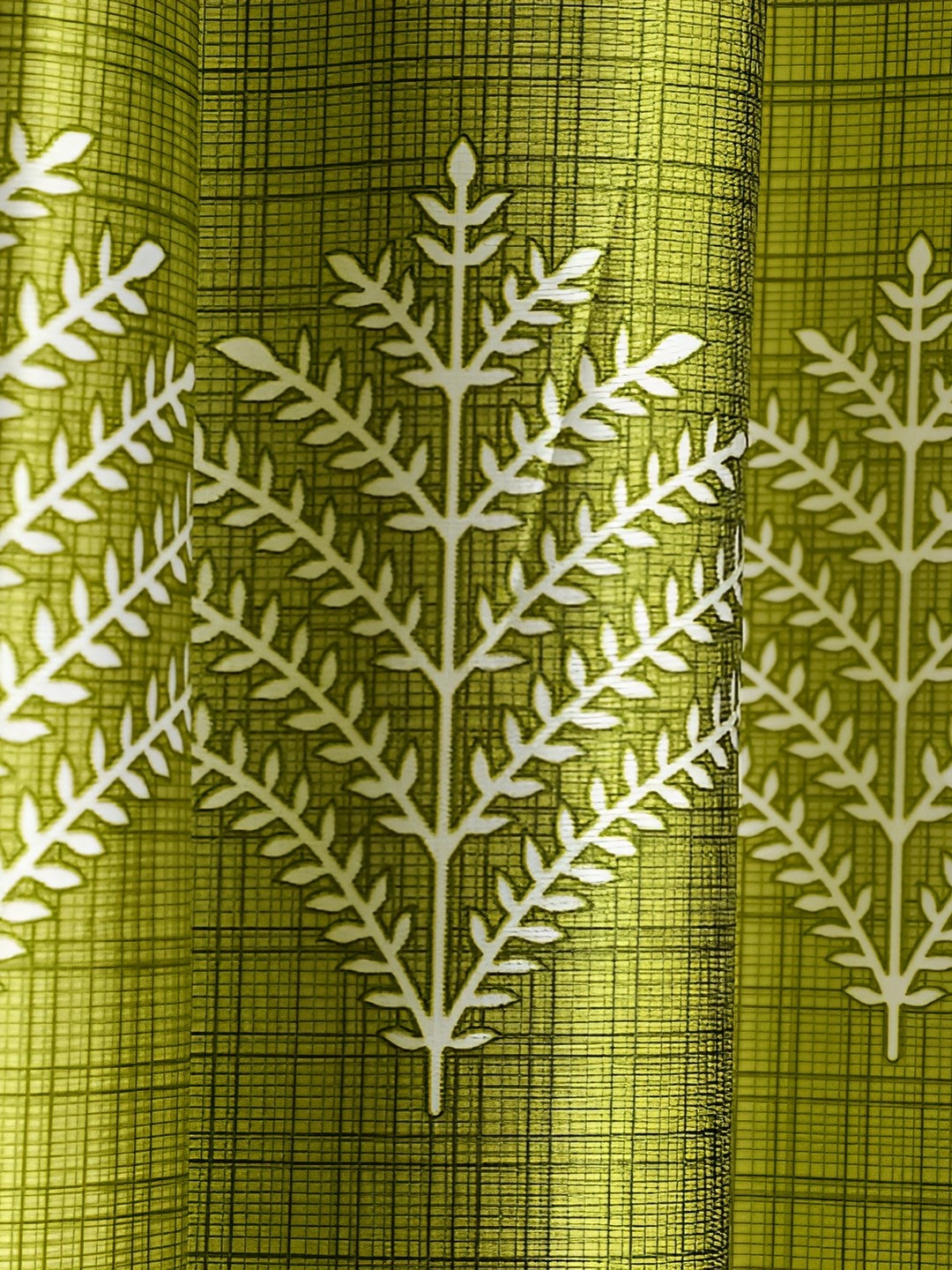 

Galaxy Home Decor Green Set of 2 Floral Room Darkening Window Curtain