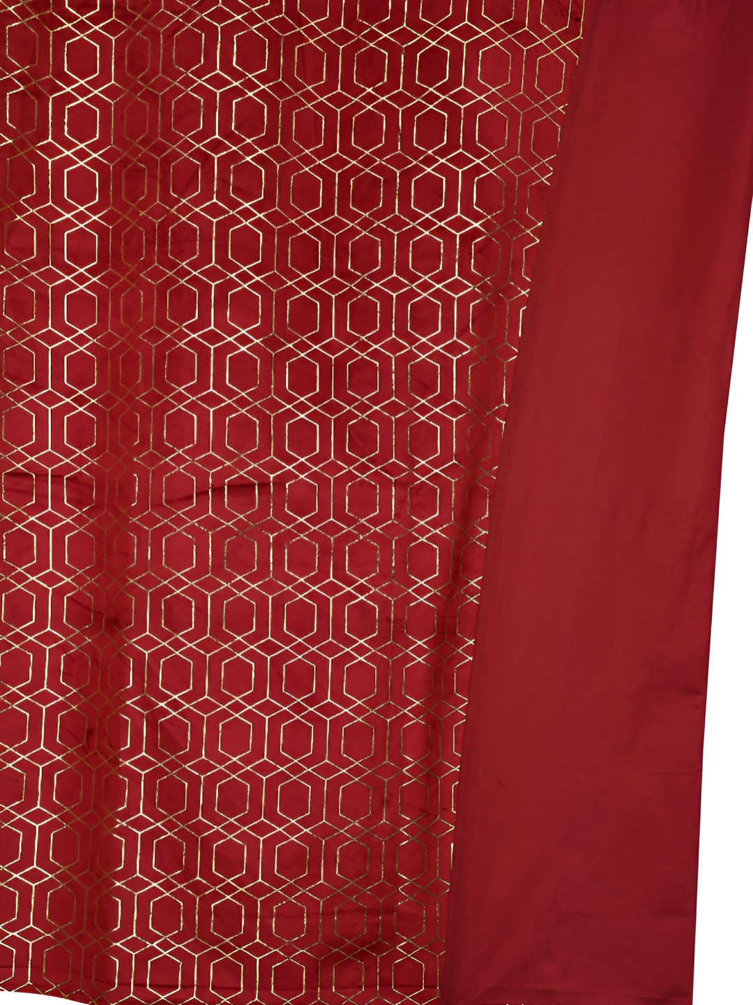 

Galaxy Home Decor Maroon Floral Room Darkening Long Door Curtain