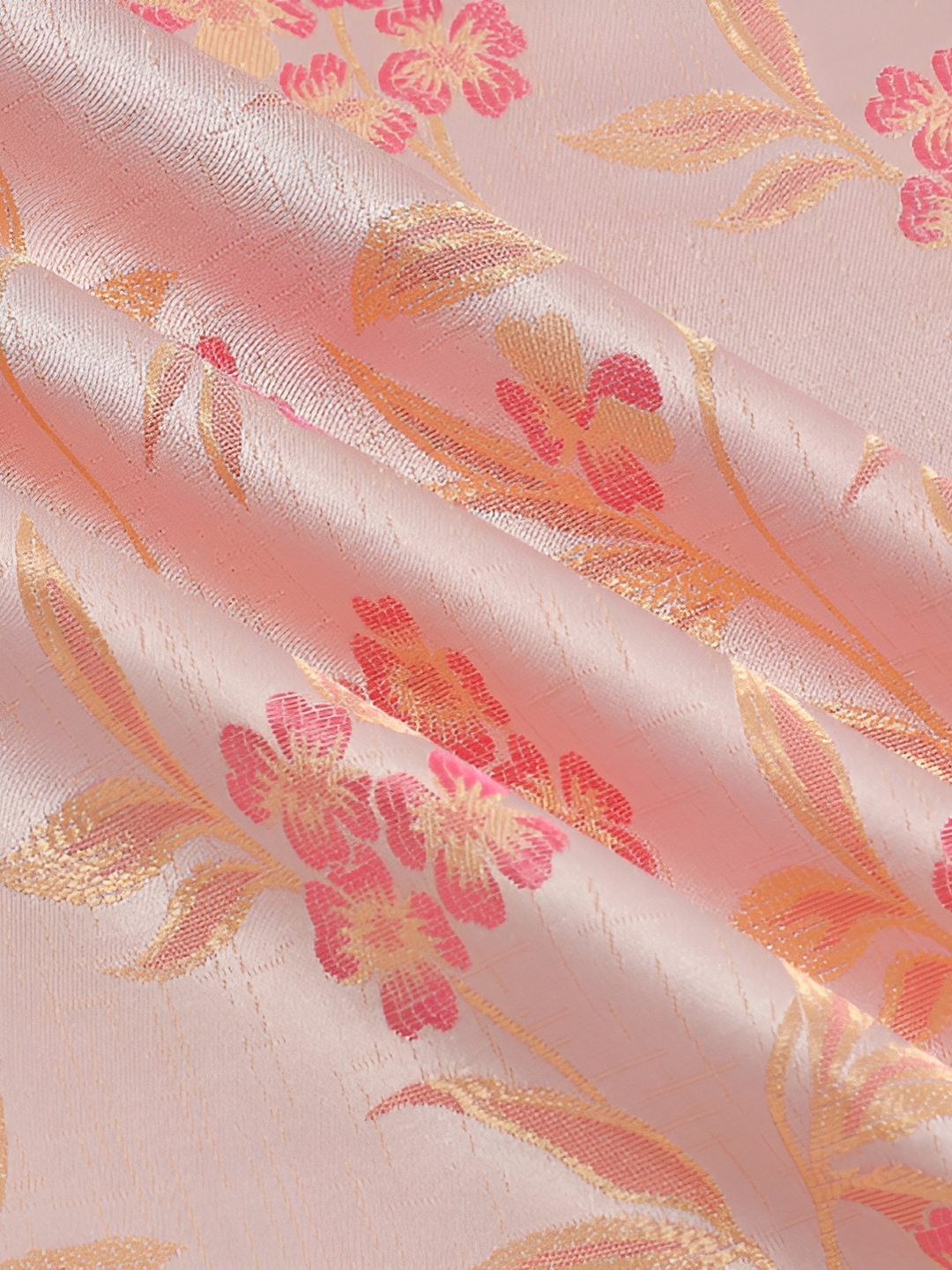 

Galaxy Home Decor Pink Set of 3 Floral Room Darkening Long Door Curtain