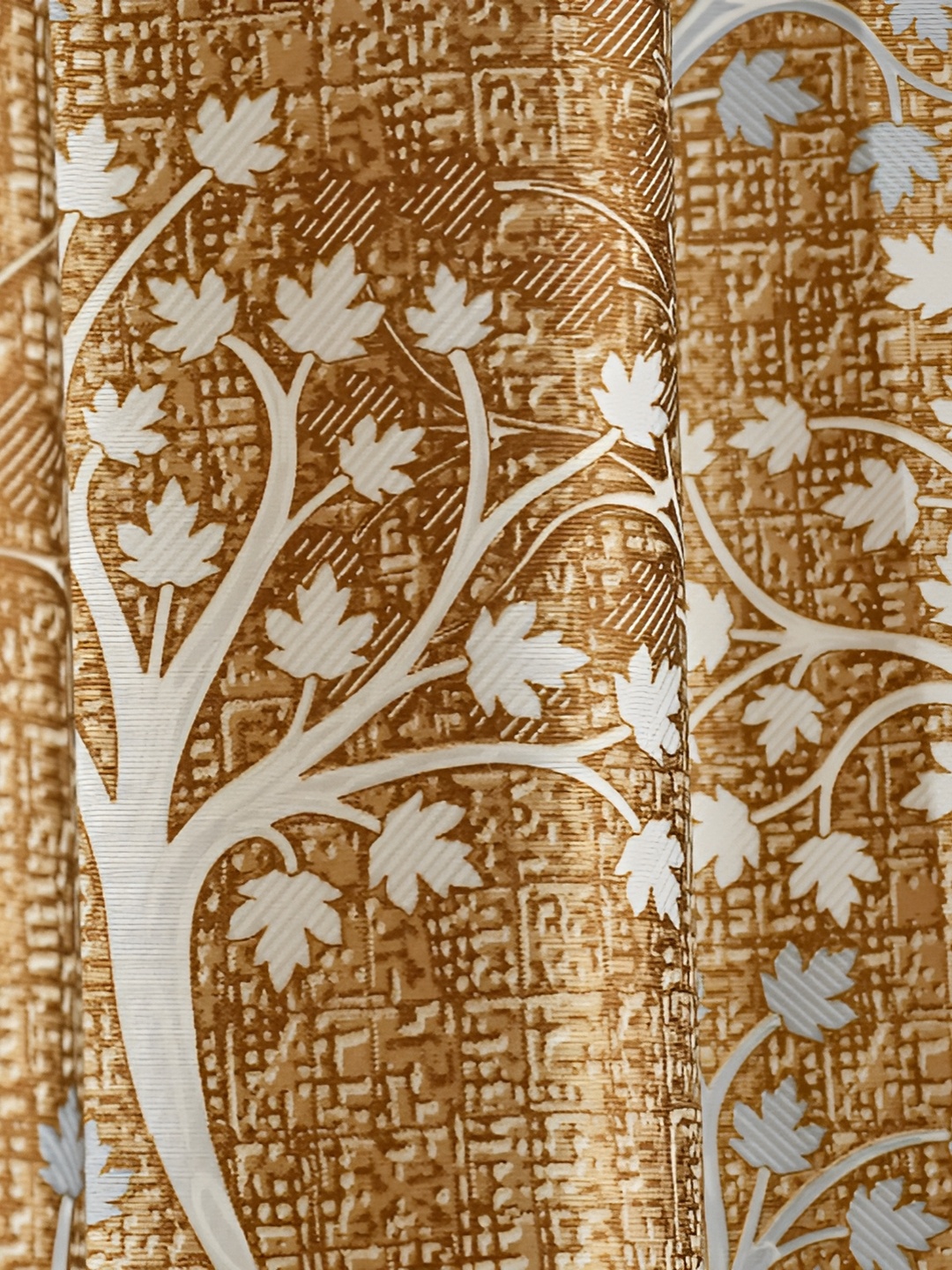 

Galaxy Home Decor Gold-Toned Set of 2 Floral Room Darkening Long Door Curtain