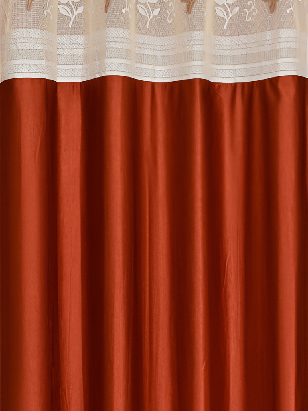 

Galaxy Home Decor Rust Set of 2 Floral Room Darkening Door Curtain