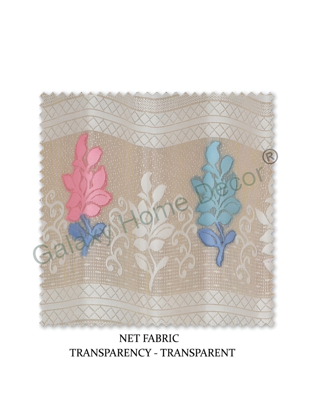 

Galaxy Home Decor Turquoise Blue Set of 3 Floral Room Darkening Door Curtain