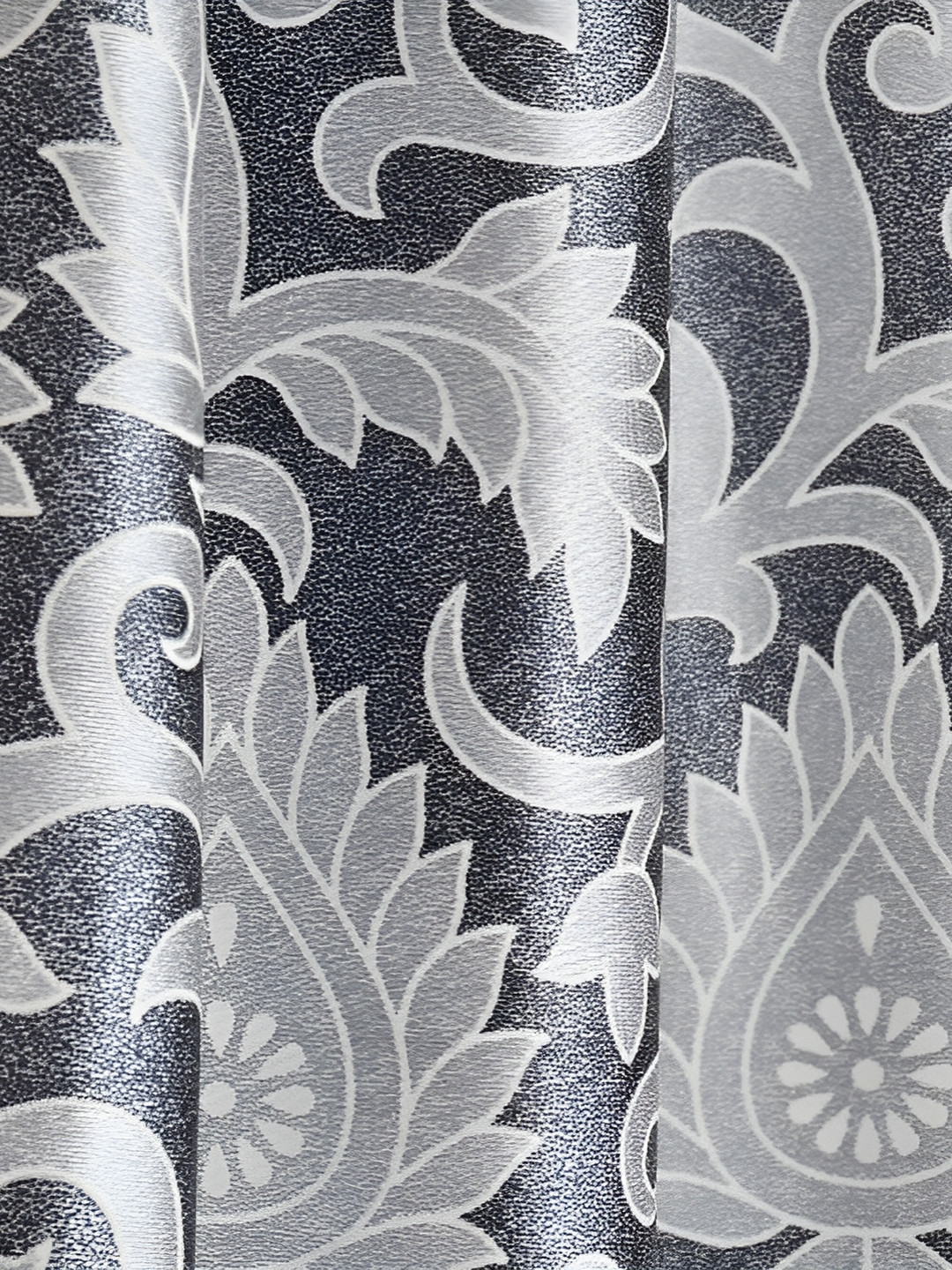 

Galaxy Home Decor Grey Set of 3 Floral Room Darkening Window Curtain