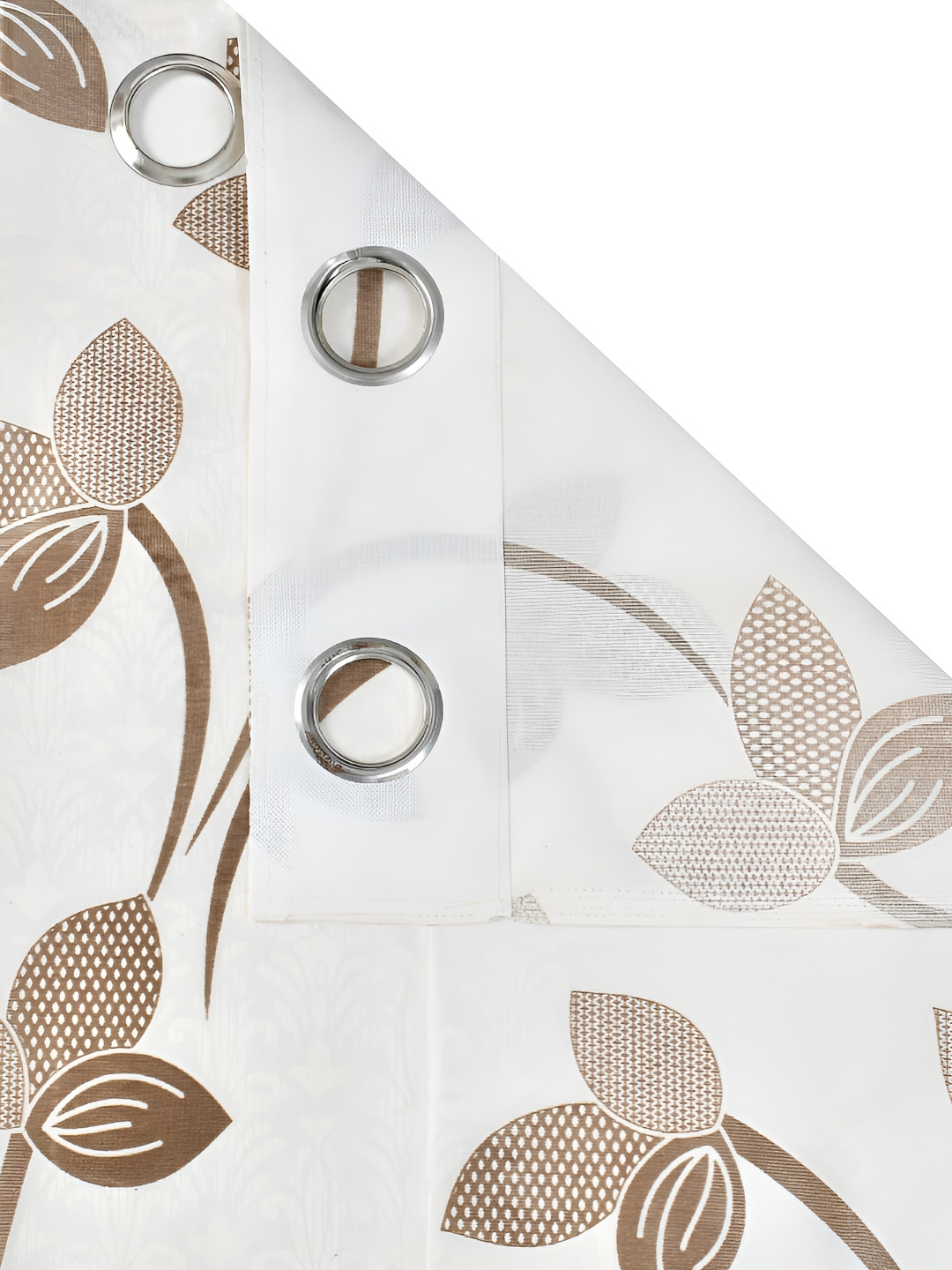 

Galaxy Home Decor Brown Set of 3 Floral Room Darkening Long Door Curtain
