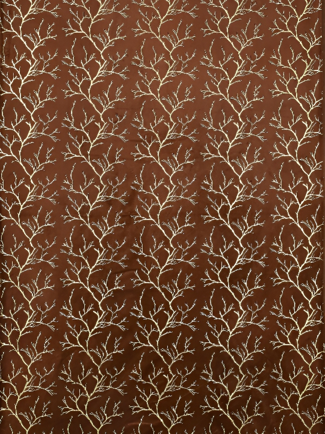 

Galaxy Home Decor Brown Floral Room Darkening Long Door Curtain