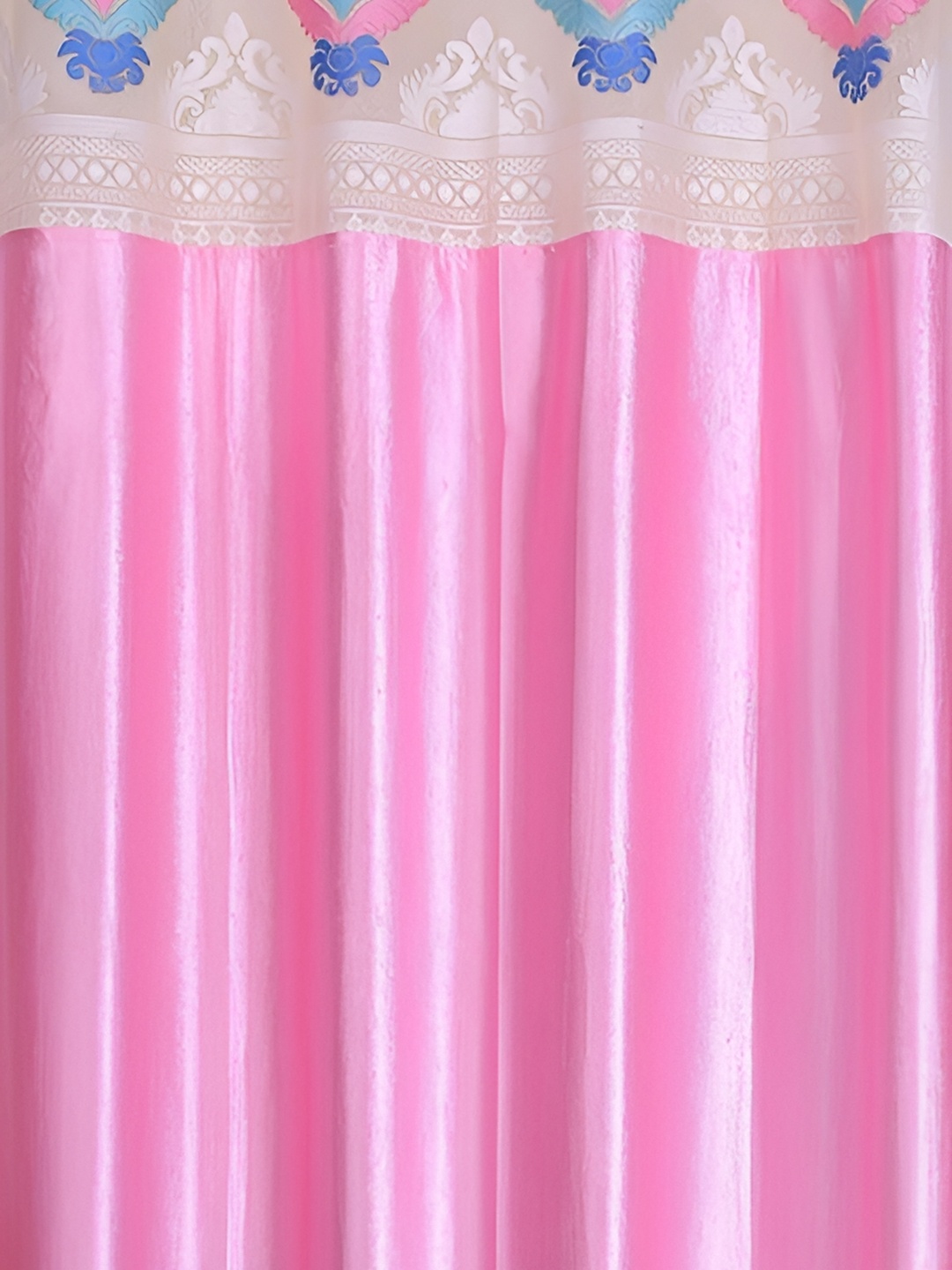 

Galaxy Home Decor Pink Floral Room Darkening Window Curtain
