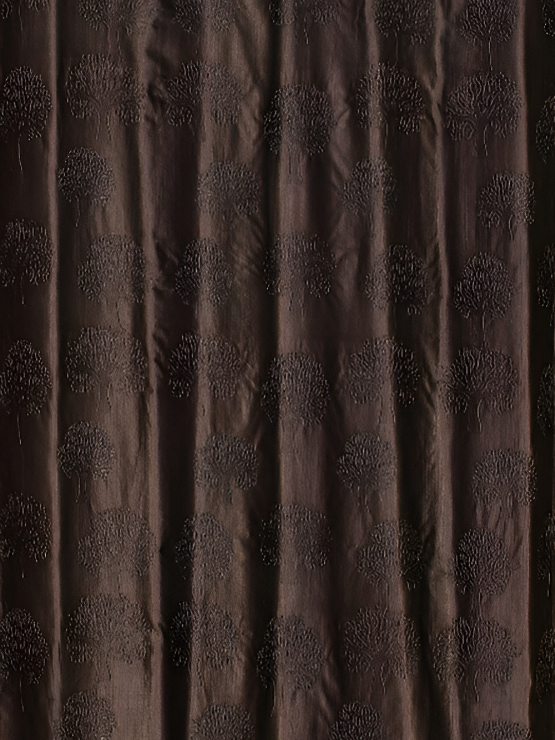 

Galaxy Home Decor Brown Floral Room Darkening Long Door Curtain