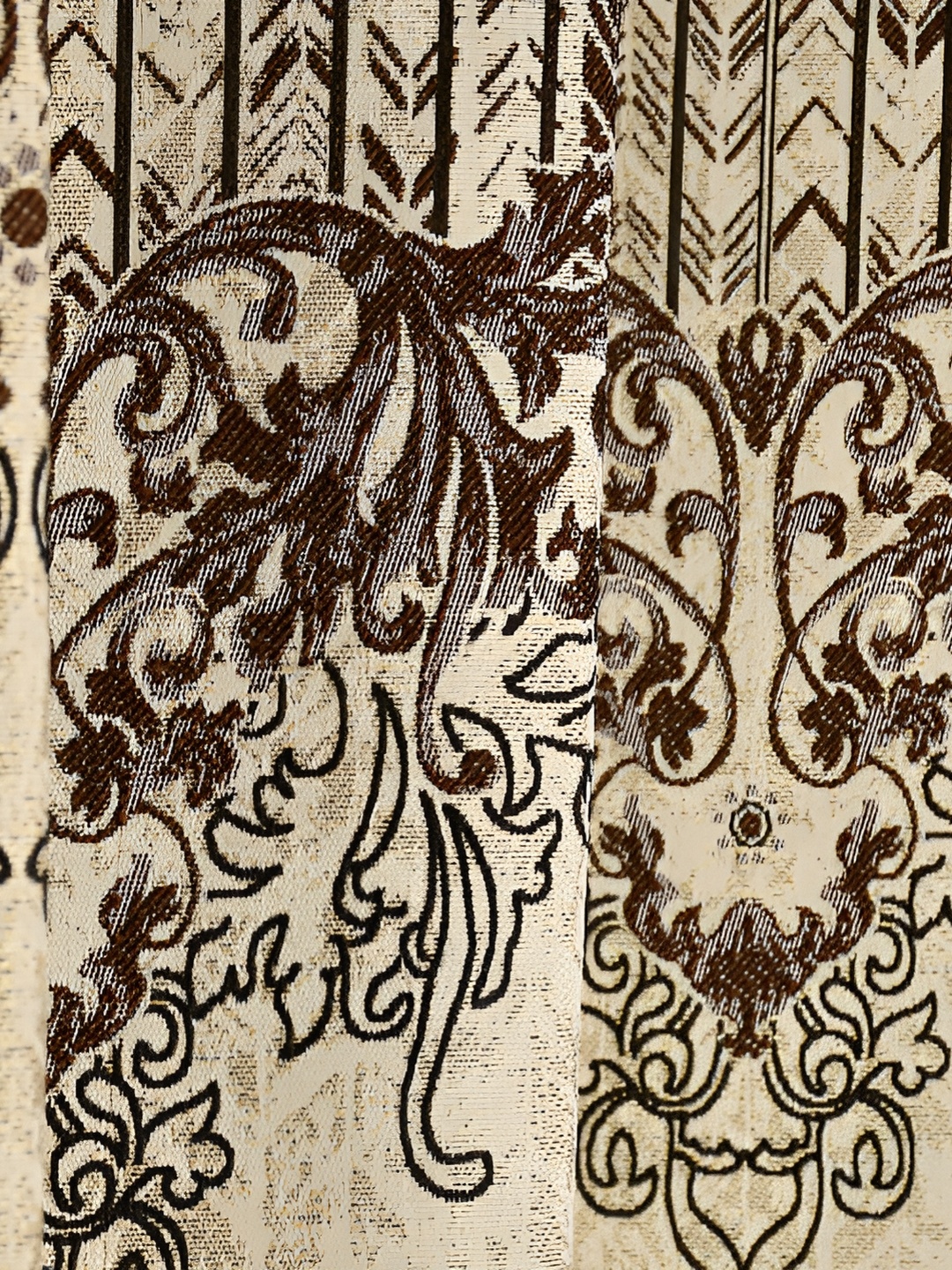 

Galaxy Home Decor Brown Set of 2 Floral Room Darkening Door Curtain