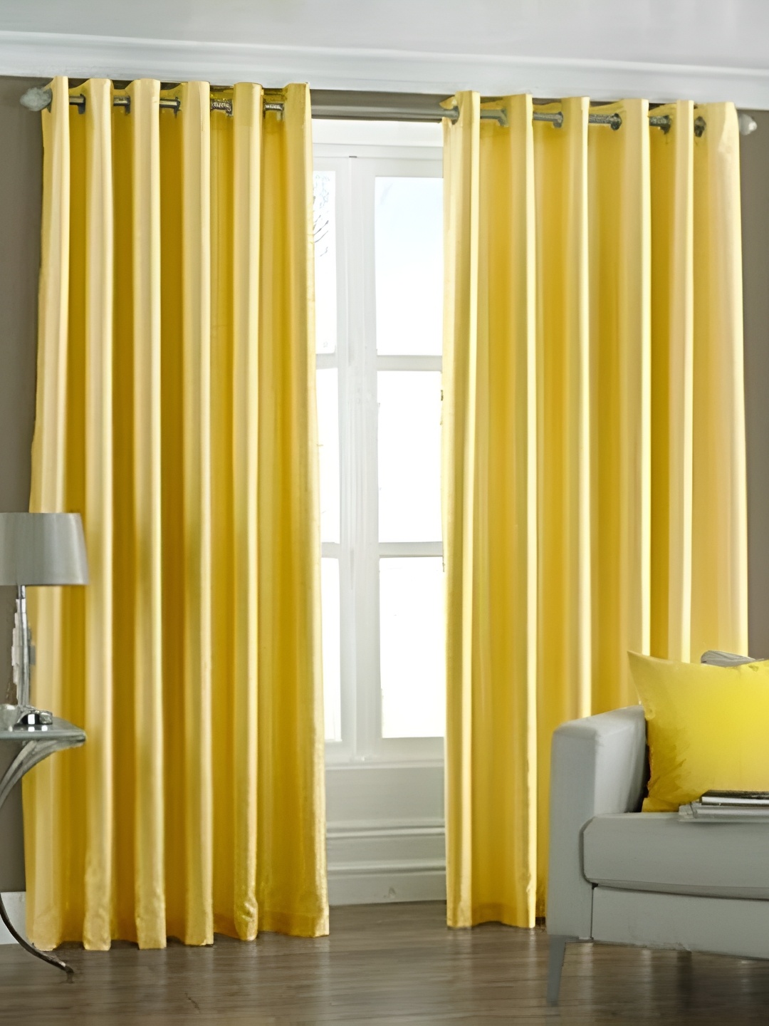 

Galaxy Home Decor Yellow Floral Room Darkening Window Curtain