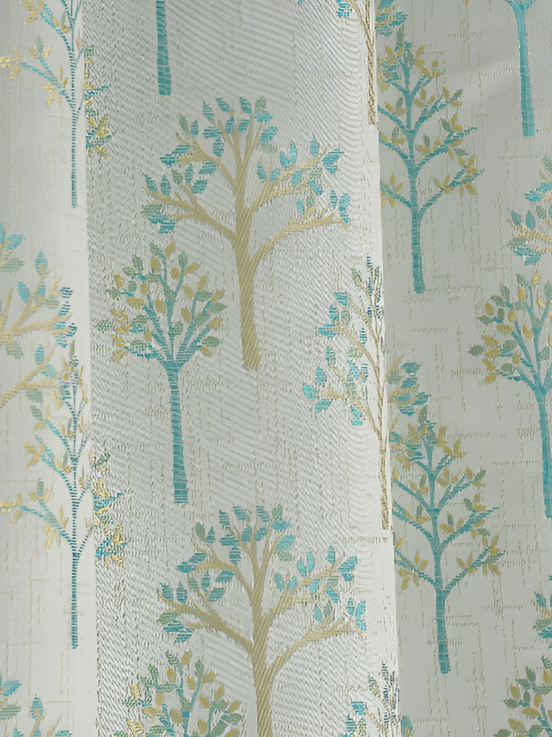 

Galaxy Home Decor Turquoise Blue Floral Room Darkening Long Door Curtain