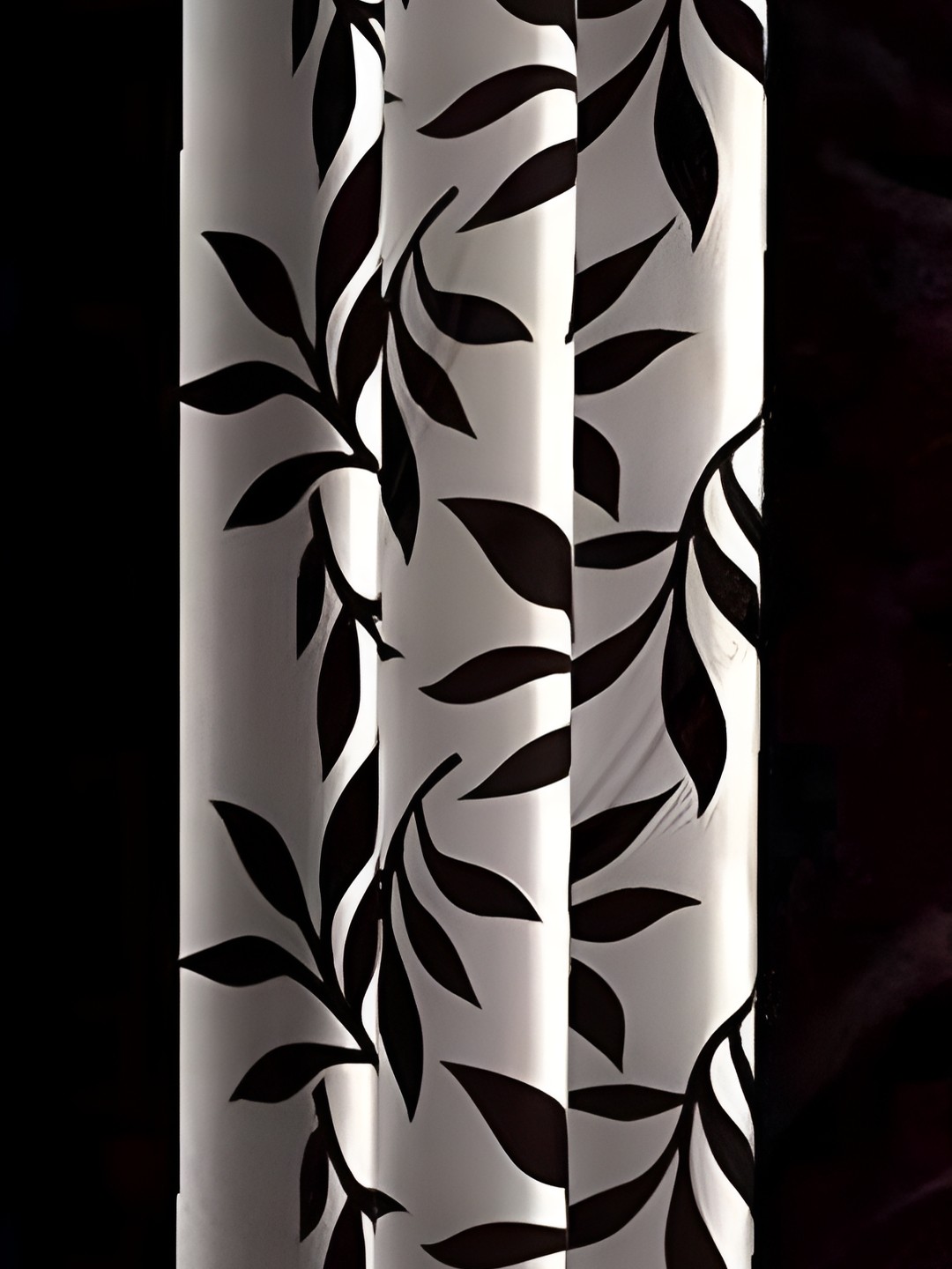 

Galaxy Home Decor Black Set of 2 Floral Room Darkening Window Curtain