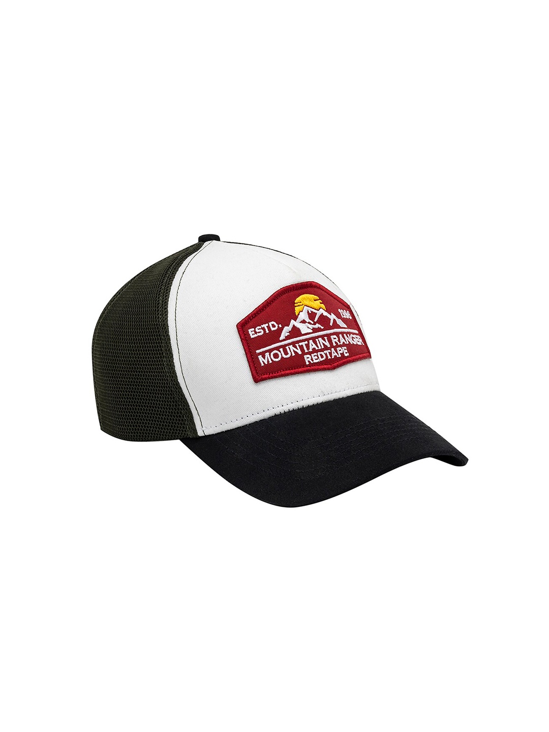 

Red Tape Men Embroidered Pure Cotton Baseball Cap, White