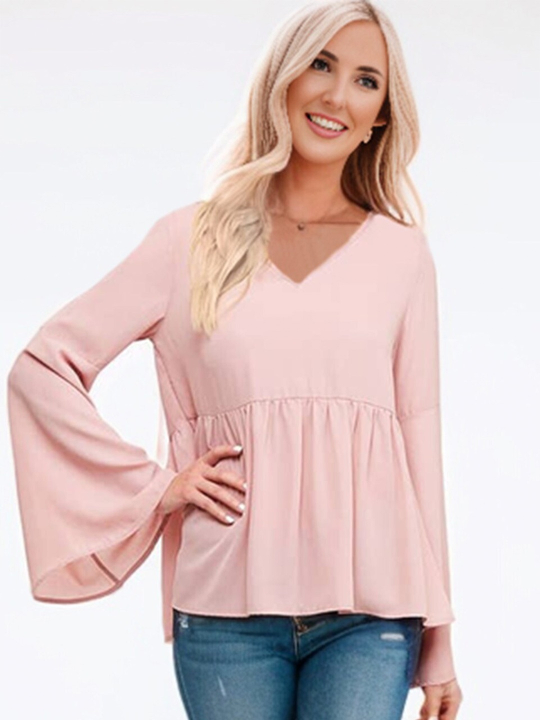 

StyleCast Bell Sleeve Top, Pink