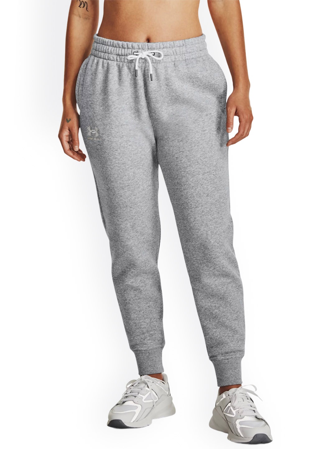 

UNDER ARMOUR UA Essential Women Fleece Relaxed-Fit Joggers, Grey