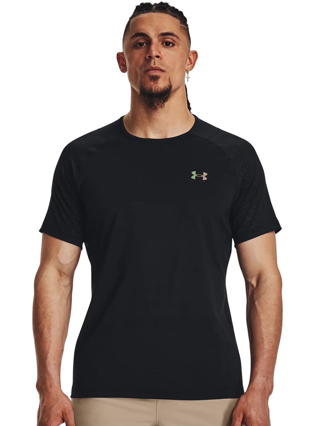 

UNDER ARMOUR RUSH Vent Short Sleeve Slim-Fit T-Shirt, Black