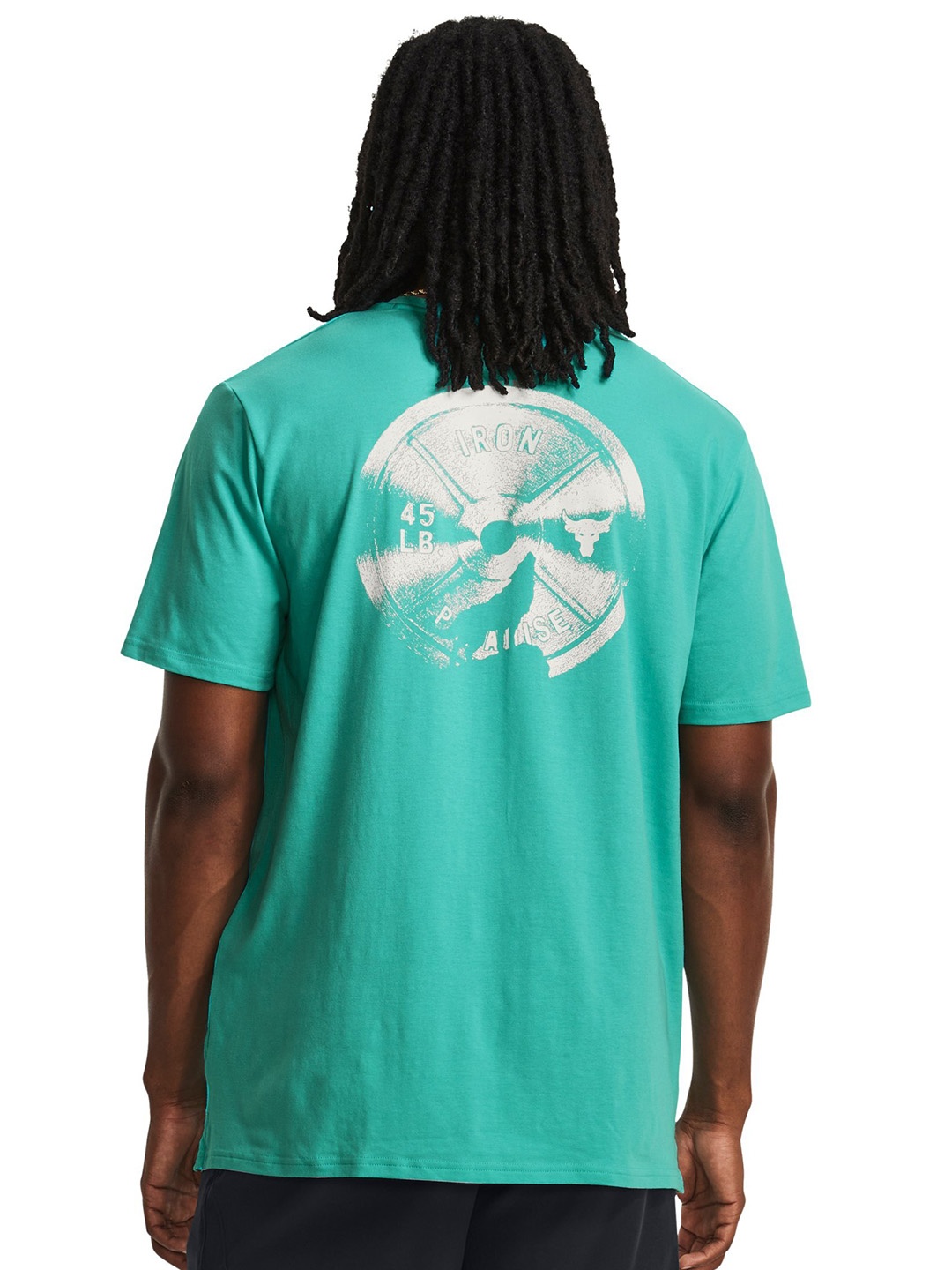 

UNDER ARMOUR Project Rock Night Crew Short Sleeve T-Shirt, Green