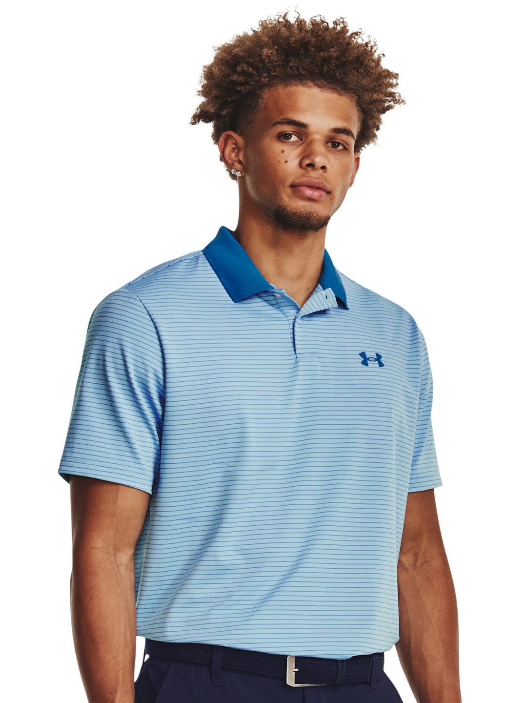 

UNDER ARMOUR UA Matchplay Stripe Polo T-Shirt, Blue