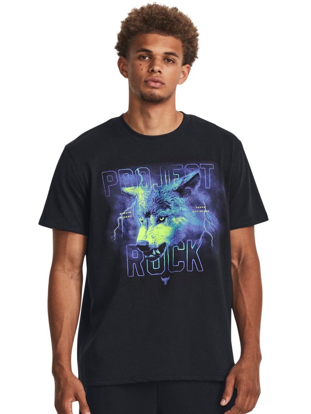

UNDER ARMOUR Project Rock Wolf Heavyweight Printed Relaxed-Fit T-Shirt, Black
