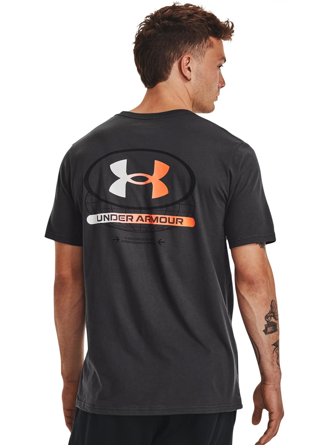 

UNDER ARMOUR Global Lockertag Printed Relaxed-Fit T-Shirt, Grey