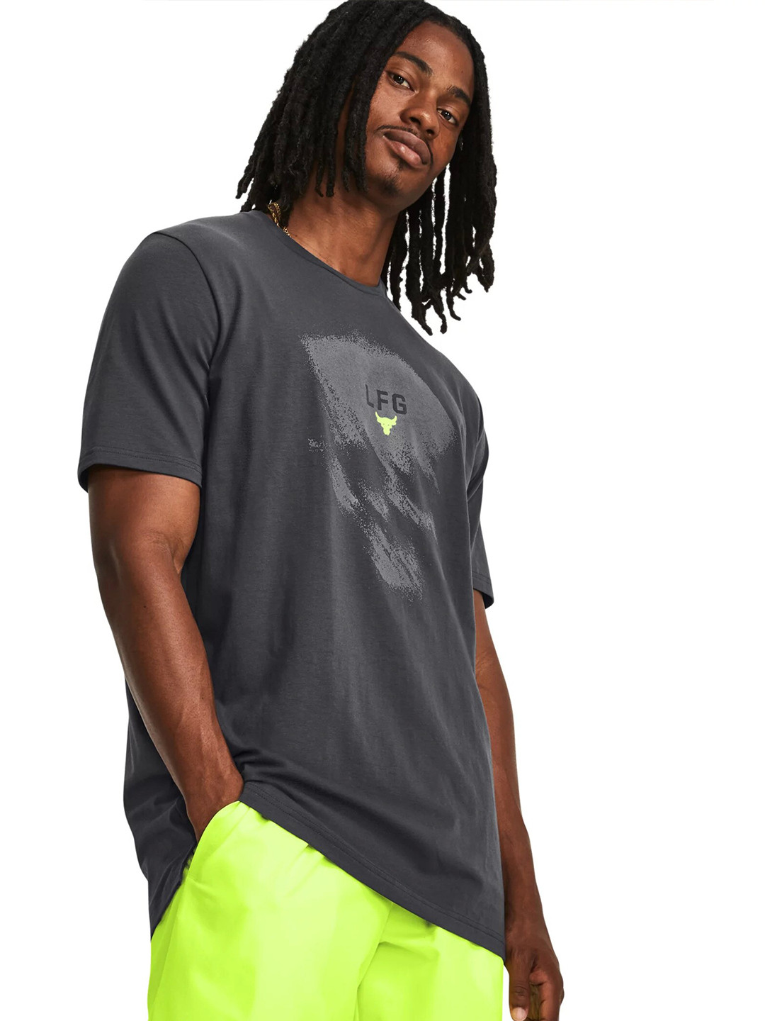 

UNDER ARMOUR Project Rock Statement Printed Relaxed-Fit T-Shirt, Grey