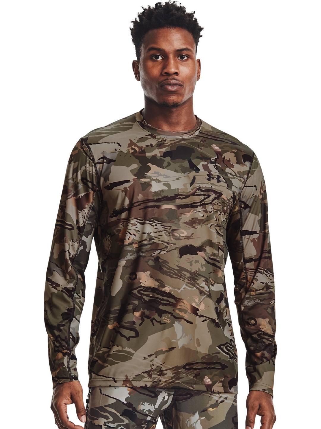 

UNDER ARMOUR Iso-Chill Brush Line Printed Relaxed-Fit T-shirt, Green