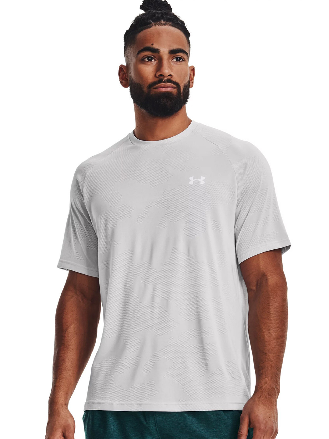 

UNDER ARMOUR Velocity Self-Designed Jacquard Relaxed-Fit T-Shirt, Grey