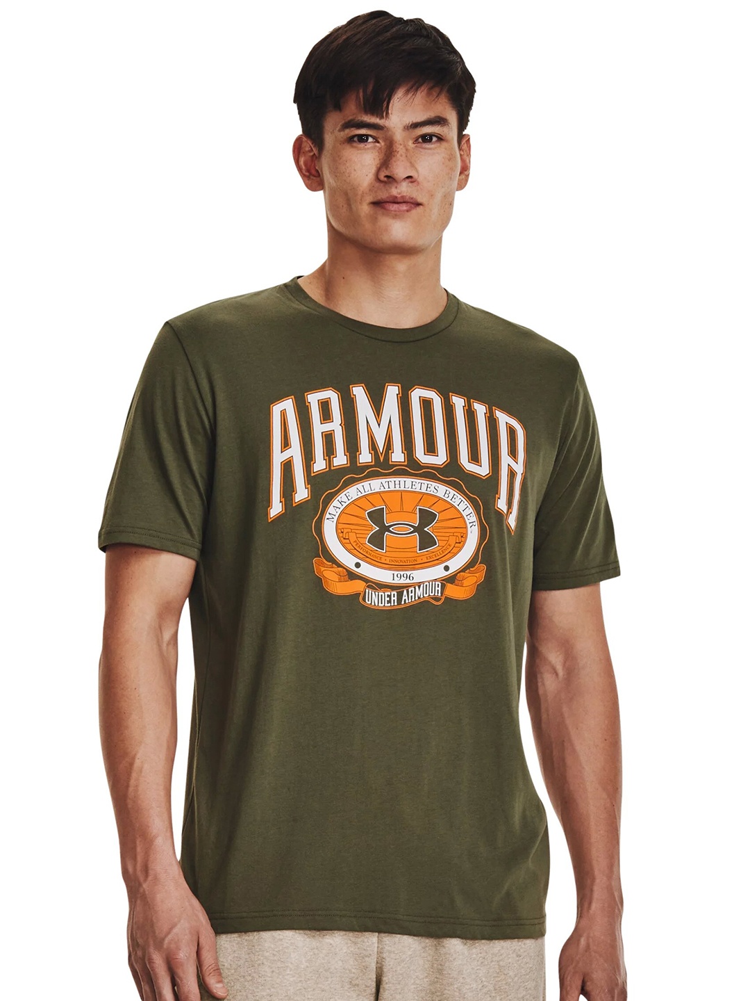 

UNDER ARMOUR UA Collegiate Crest Short Sleeve Tshirts, Green