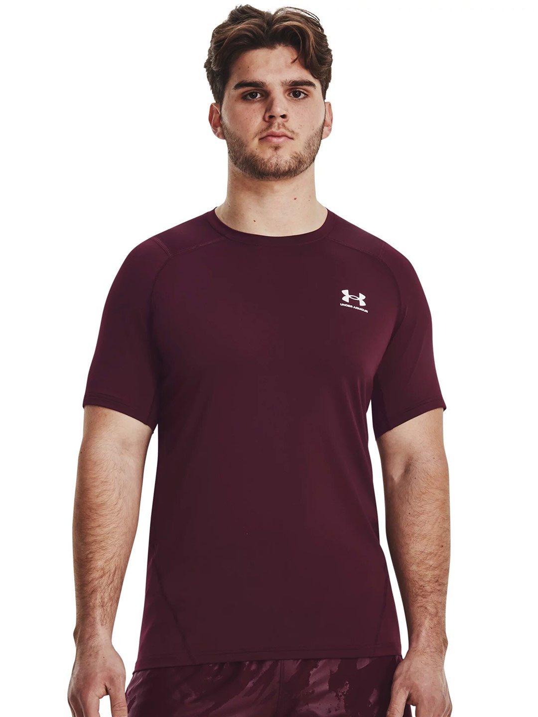 

UNDER ARMOUR UA HeatGear Fitted Short Sleeve Slim-Fit Tshirts, Maroon