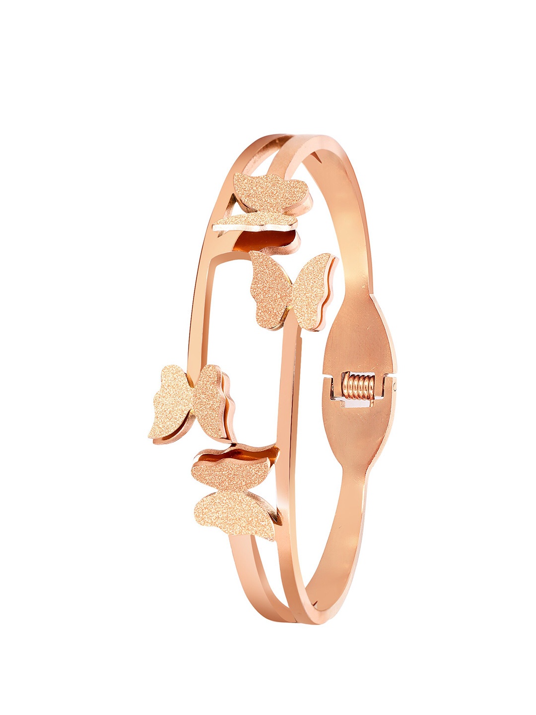 

RARE1STUDIO Rose Gold-Plated Butterfly Kada Bracelet
