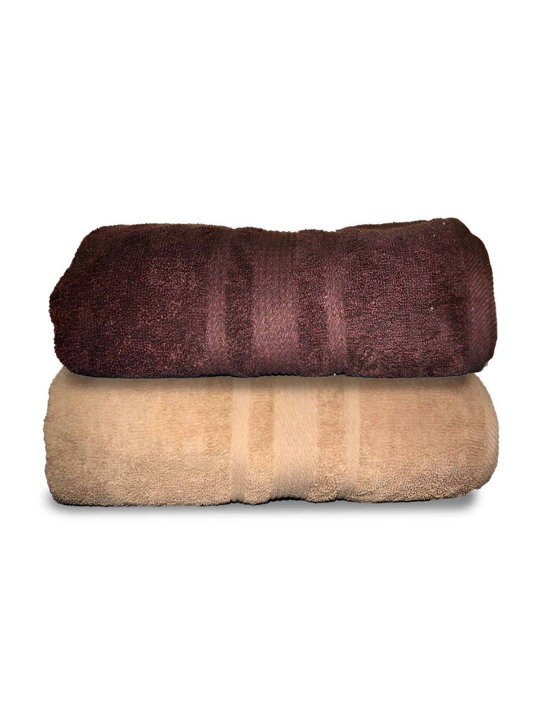 

Athom Living 2-Pcs Brown & Cream-Coloured 500 GSM Extra Soft Bath Towel