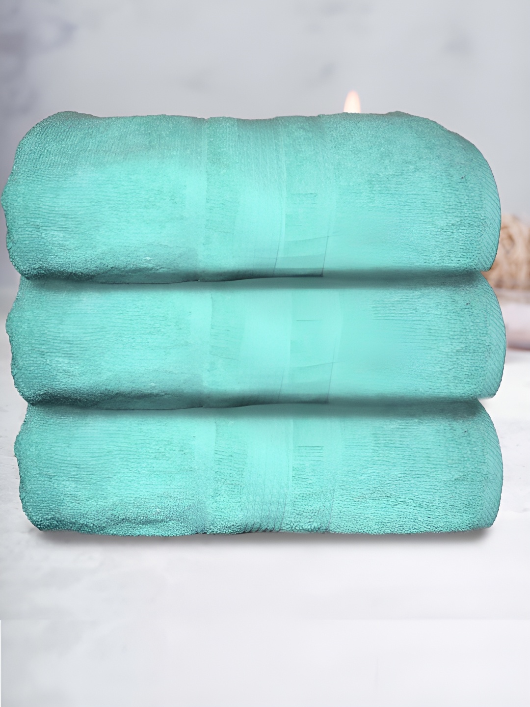 

Athom Living 3-Pcs Green 500 GSM Extra Soft Bath Towel