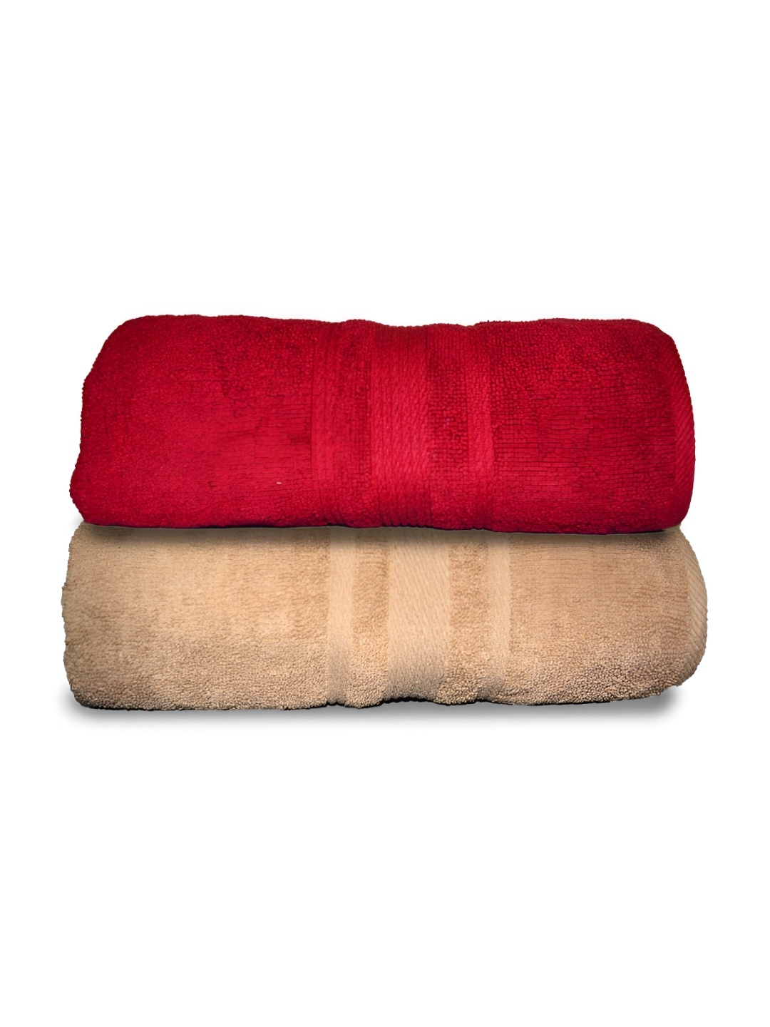 

Athom Living Red & Beige 2 Pieces 500 GSM Cotton Water Absorbent Bath Towels