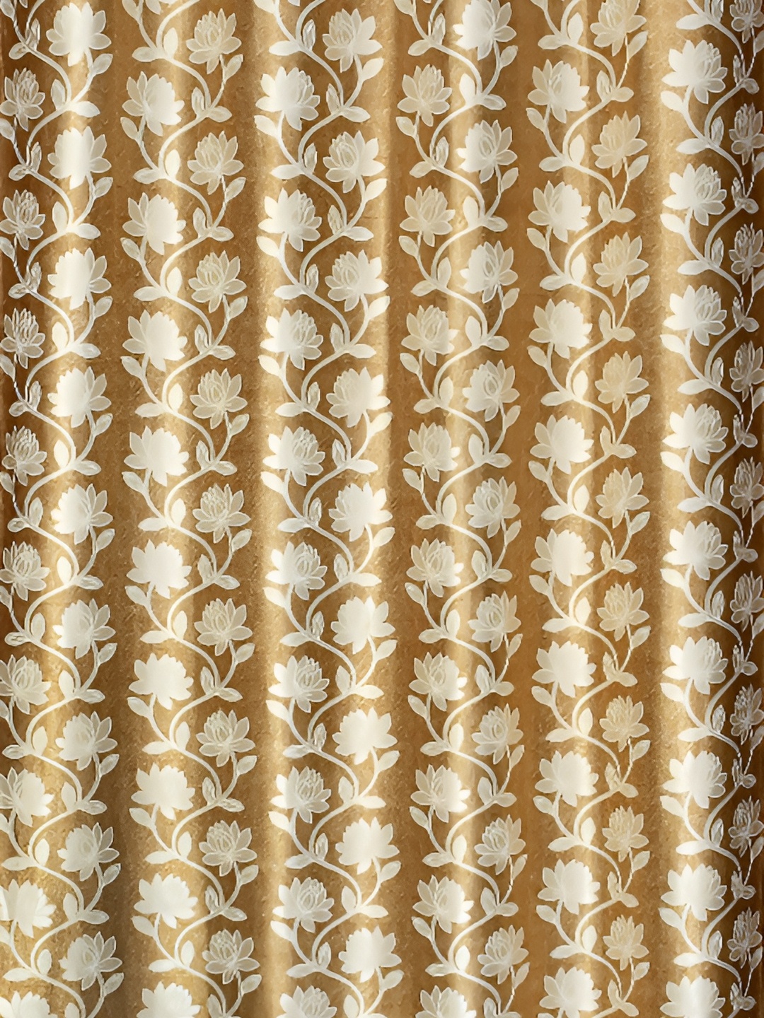 

Galaxy Home Decor Gold-Toned Set of 2 Floral Room Darkening Door Curtain