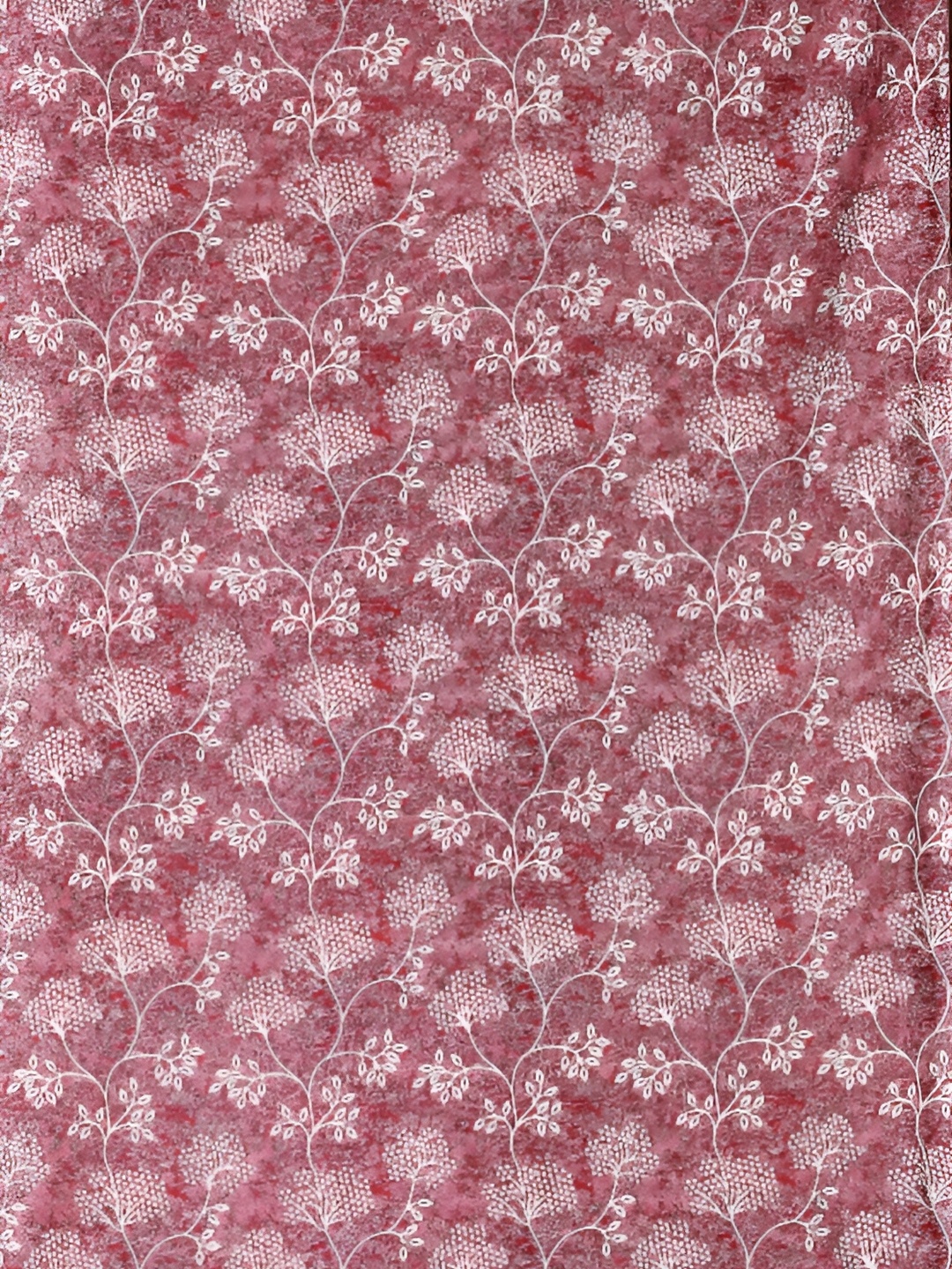

Galaxy Home Decor Maroon Floral Room Darkening Window Curtain