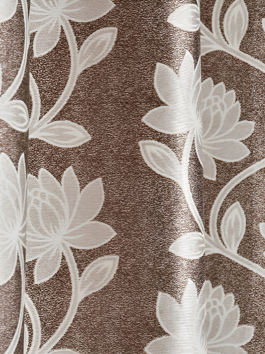 

Galaxy Home Decor Brown Floral Room Darkening Window Curtain
