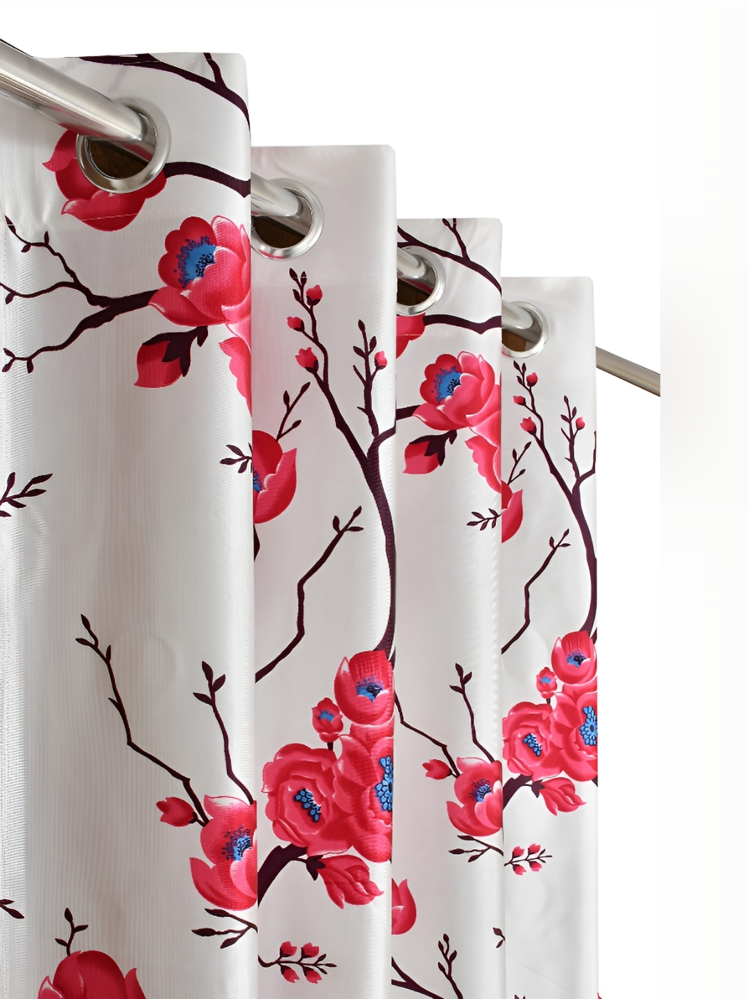 

Galaxy Home Decor Pink Set of 3 Floral Room Darkening Door Curtain