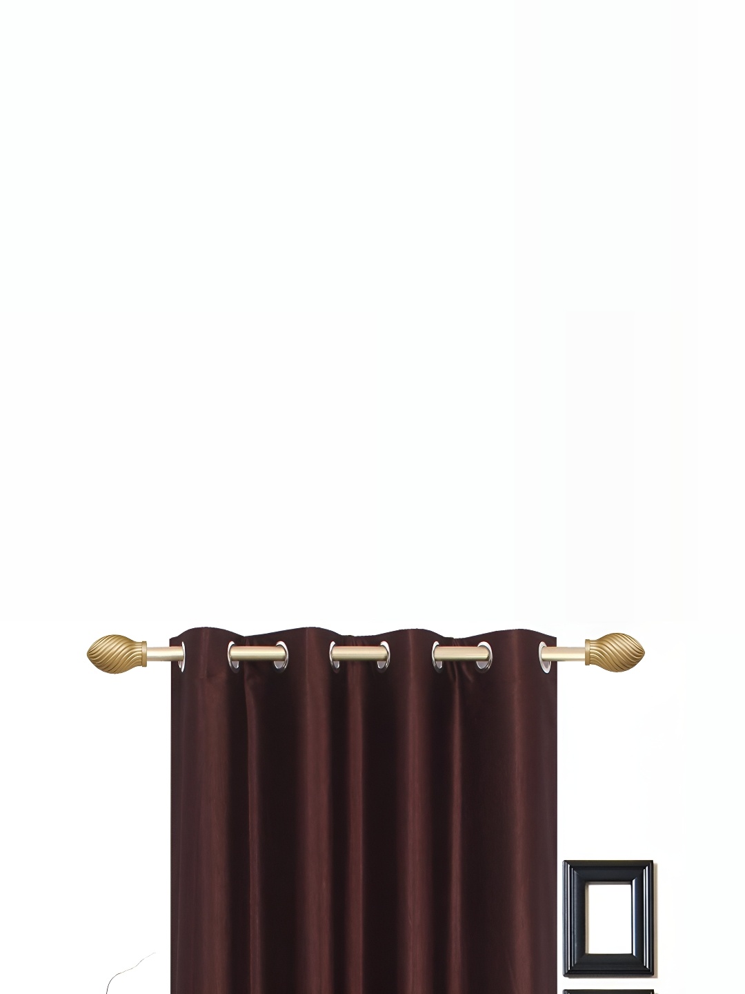 

Galaxy Home Decor Brown Set of 4 Floral Room Darkening Long Door Curtain